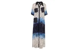 Nu Denmark Tiana Dress In Classic Navy Mix