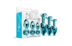 Nixie Metal Butt Plug Train Set Blue Met