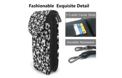 3d Look Soccer Balls Pattern Pu Leather Crossbody Phone Bag Card Slots Flip Phone Purse With Adjustable Strap 7&period;6x4&period;9inch