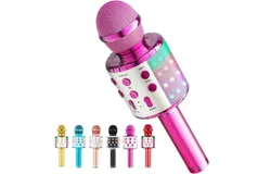 Microphone for Kids Karaoke Singing Microphone,Light Rose Red