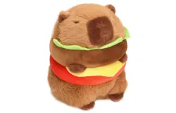 Hamburger Capybara Plush Toy - 9&period;5 Inch Cute Capybara Stuffed Animal&comma; Kawaii Capibara Plushie for Kids and Adults Hamburger Plush
