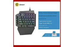 Eelement one-handed macro programming mechanical keyboard RGB luminous e-sports game left hand small wired&comma; K700 one-handed keyboard black green axis