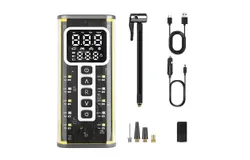 Tire Inflator Portable Air Compressor&comma; Air Pump for Car Tires 6000mAh Battery & 150PSI&comma; Electric Tire Pump 12V AC&sol;DC Dual Power Supply&comma; Tire Pressure Gauge&comma; Smart 5X Fast Inflation for SUV Ball Bike