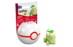 Mega Pokemon Chikorita Building Set with 19 Compatible Bricks and Pieces and Poke Ball