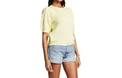 Saltwater Luxe Textured Doc Sweater In Sunglow