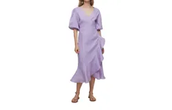 Galeria Crossed Dress In Lilac