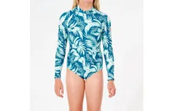 Rip Curl Girls Sun Rays Long Sleeve Surfsuit In Dark Teal