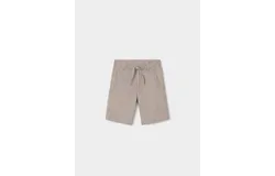 Mayoral Boys Cotton Linen Bermuda Shorts In Mole