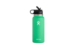 Hydro Fask Vacuum Insulated Stainless Steel Water Bottle Wide&NewLine;Mouth With Straw Lid 32OZ