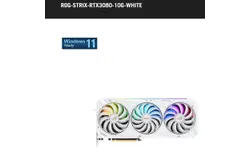 ROG-STRIX-RTX3080-10G-WHITE ROG Strix GeForce RTX™ 3080 white limited edition graphics card adopts a pure and elegant white appearance and has strong cooling performance