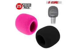 Microphone Covers Foam Mic Windscreen for Most Standard Handheld Microphone - SPONGE 25 Pack