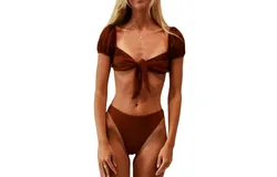 Olive Surf The Breelyn Bikini Top In Morocco
