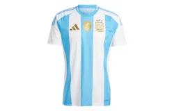 adidas Argentina 24 Home Jersey Striped Color Block Short-Sleeve Soccer Jersey&comma; Fan Version&comma; Argentina Home Jersey&comma; Men's&comma; Blue and White