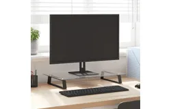 Monitor Stand Black 23&period;6"x13&period;8"x3&period;1" Tempered Glass and Metal