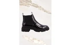 Women&apos;s Yohana Croc Combat Boot in Black