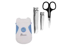 Nail Care Essentials Kit&colon; Premium Nail Clippers&comma; Stainless Steel Scissors&comma; and Portable Electric Nail Trimmer & Filer