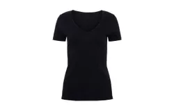 L&apos;agence Daija Relaxed V-Neck Tee In Black