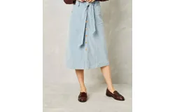 Cartolina Nantucket Colette Skirt In Mineral Blue
