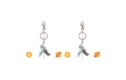 Color-Changing Key Chain Metal Hummingbird - Green by DelSol for Women - 1 Pc Keychain - Pack of 2