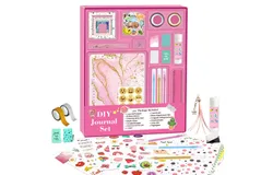 DIY Journal Set&comma; Personalized Diary Stuff for Tweens Teens&comma; Decorate Your Planner&sol;Organizer&comma;  Ideal Toy Age 6-8