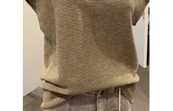 Fdj Mock Neck Cap Sleeve Sweater In Cobblestone