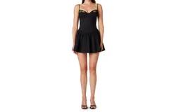 Nia Women&apos;s Eli Corset Poplin Dress In Black