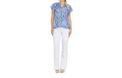Joy Joy Flutter Top In Cerulean