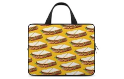 Fresh Sandwich Pattern Laptop Bag Women Man 10 12 13 15 17 Inch Office Notebook Travel Computer Handbag Waterproof Bag Notebook Cover