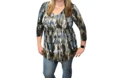 Honeyme Sky Babydoll Top In Midnight