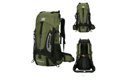 60L camping backpack men&apos;s travel bag mountaineering backpack large hiking storage bag outdoor mountaineering sports backpack（New）