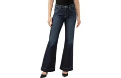 Jag Kait Mid Rise Flare Jean In Opera Blue
