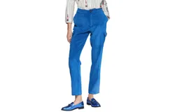 Vilagallo Flavia Corduroy Cargo Pant In Blue