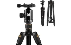 Kodak PhotoGear 63” Camera Tripod & Monopod&comma; 2-in-1 Camera Tripod Stand W&sol;Remote & 360° Ball Head