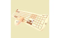 MOFII Wireless Keyboard and Mouse Combo&comma; 2&period;4G&comma;104 keys-Yellow