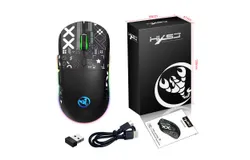 Tri-mode 2&period;4G water transfer wireless mouse RGB luminous gaming mouse wireless TYPE-C rechargeable mouse
