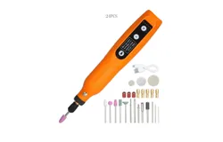 HARDELL Mini Cordless Rotary Tool Kit&comma;5-Speed and USB Charging with Accessories&comma;24PCS&lpar;Orange&rpar;
