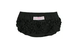 Rufflebutts Baby Girls Diaper Cover In Black