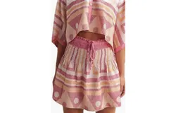 Pearl And Caviar Sifnos Mini Skirt In Fuchsia