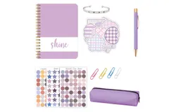 DIY Journal Kit Planner Notebbok Scrapbook & Diary Supplies Set Fun Cute Art & Crafts Stuff Including Sticker&sol;Paper Clip&sol;Neutral   Pen&sol;Bracelet Great Gift for 8-14 Year Old Girl Teens