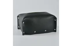 Tissue Box Cover&sol;Stand &lpar;Rectangular&rpar; - Covers a rectangular box with a modern finish - Designed in modern PU leather &lpar;Black&rpar;
