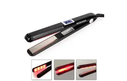 Ultrasonic infrared hair iron&comma; upgraded heatless technology&comma; professional cold therapy to repair damaged hair&comma; dual voltage &lpar;black&rpar;