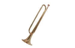 Muslady B Flat Bugle Call Trumpet Brass Material with Mouthpiece for School Band Cavalry Beginner Military Orchestra