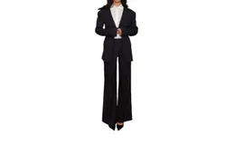 Saemdi Pinstripe Trousers In Navy