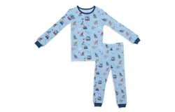 Magnetic Me Kid&apos;s Ski Rex 2 Piece Toddler Pajama Set In Blue