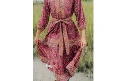 Victoria Dunn Holly Maxi Dress Cranberry In Burgundy