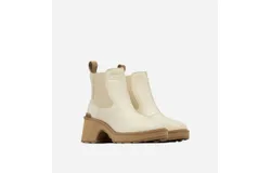 Sorel Heel Chelsea Boots In Bleached Ceramic&comma; Caribou Buff
