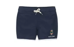 Ralph Lauren Boys Polo Bear Swim Shorts In Navy