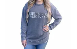 Girlie Girl Originals Logo Sweatshirt In Heather Grey