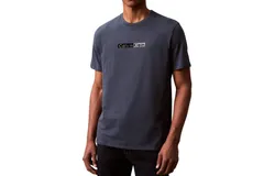 Calvin Klein Graphic Split Logo Crew Neck T-Shirt In Ink