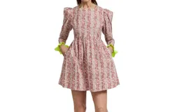 Batsheva Square Neck Mini Prairie Dress In Oxwick